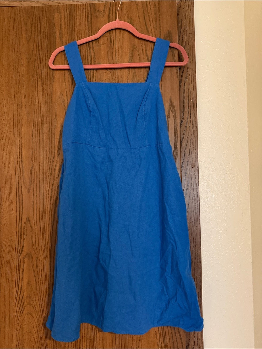 SO Blue Square-Neck Midi Dress
